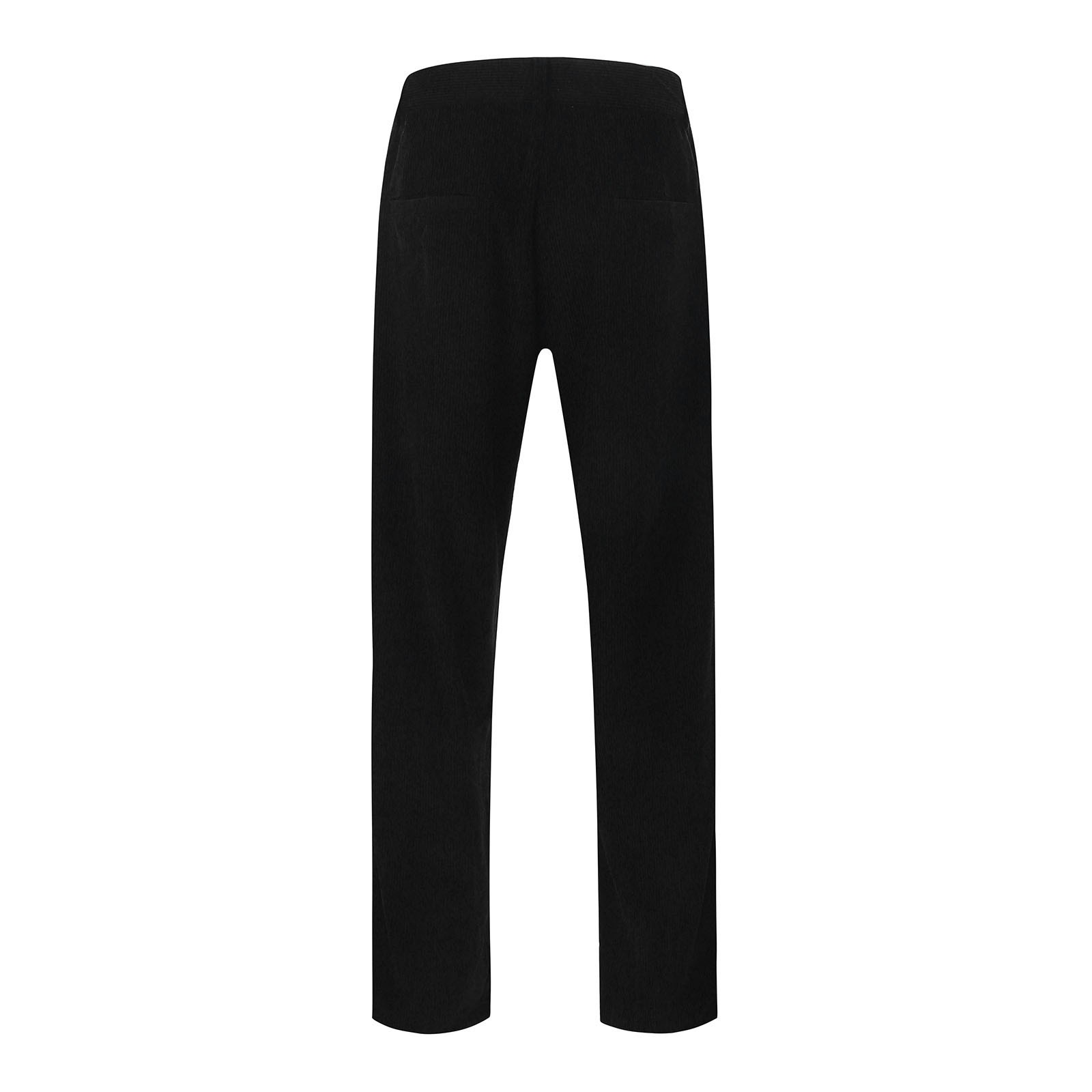 thumbnail image 4 of Pantalones casuales de pana de color liso para hombre: cintura elástica, pierna cónica, tejido cálido para la moda otoño/invierno, 4 of 7